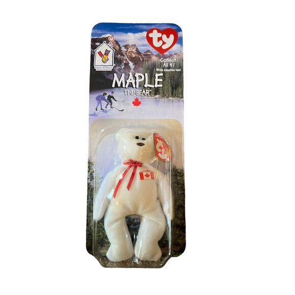 Maple The Bear- TY Beanie Babies McDonalds 1999 Toy NEW - Picture 1 of 3